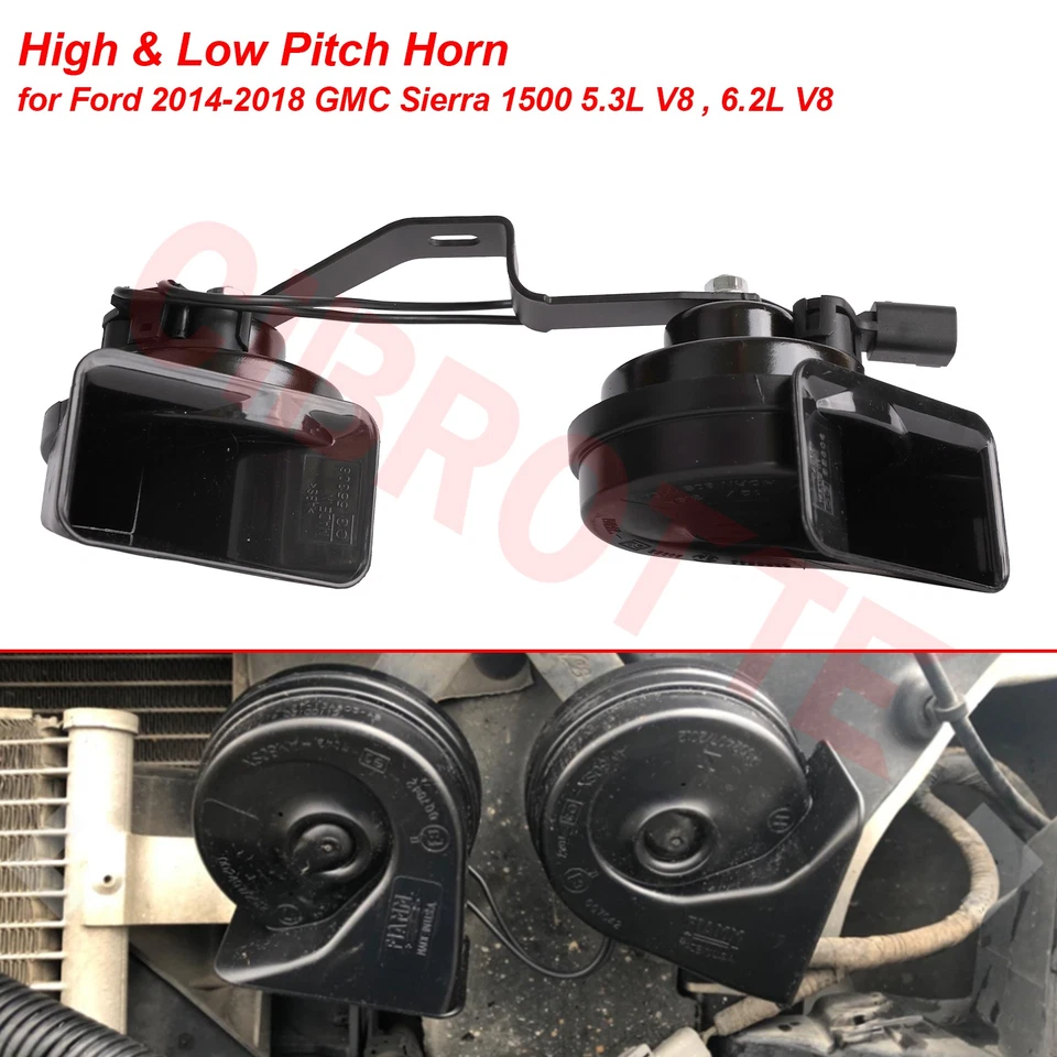 Bocina de paso alto y bajo para 14-18 GMC Sierra 1500 15-20 Escalade Suburban Foto 2 de 4