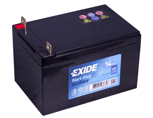 EK143 EXIDE AGM Stützbatterie für Renault 24410-3090R 12V/14Ah 80A Ersatzakku