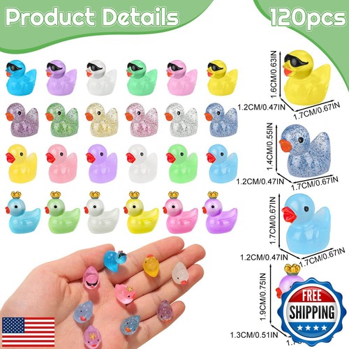 GGSTDDUP 120 PCS Mini Resin Duck Pattern,Colorful Mini Duck,Mini Garden,Mini - Picture 2 of 5