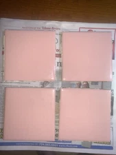 4 Pieces USCTCO Preowned Reclaimed 1953 ROMANY  Pink Glossy Ceramic Tile