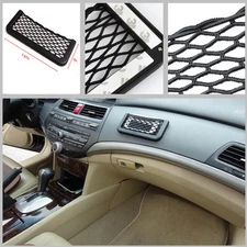 Car Storage Panel Mesh Net Resilient String Phone 7.5in Bag Holder Organizer