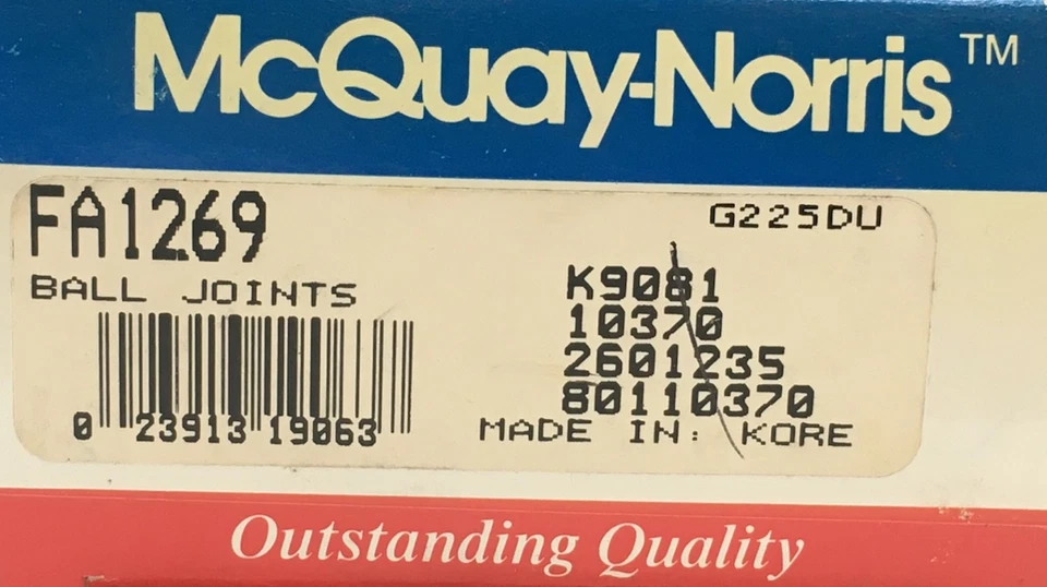 Rótula de suspensión McQuay-Norris FA1269 NOS Foto 3 de 3