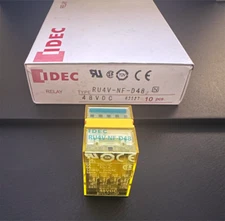 RU4V-NF-D48 IDEC PCB Power Relay 48V DC 4PDT 6A 35x27.5x21 mm