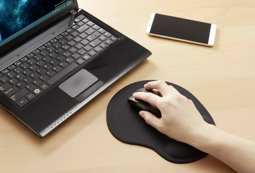 Mouse Mat Gaming Anti-Slip Large Pad PC, Computer Foam Black Wrist Support UK - 第 6/6 張圖片