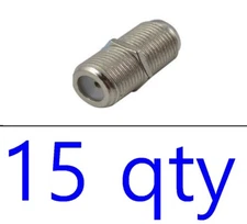 15 PCS F81 Barrel Coupler Adapter RG6 RG59 Connector Coax Female F CCTV Cable TV