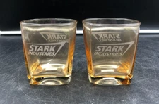 Marvel Iron Man Stark Industries Tumbler Glass Cup Set 2-Pack - NEW Open Box~~