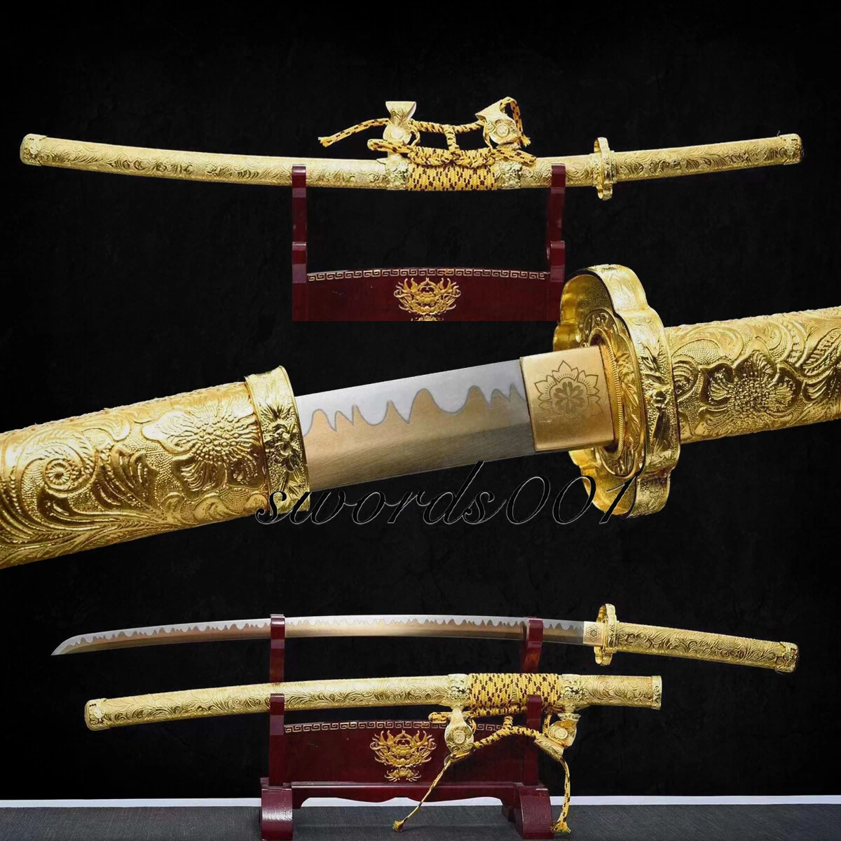 黄金收藏日本刀剑、军刀木柄| eBay