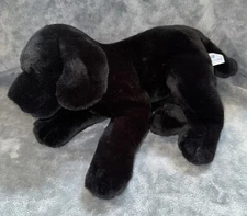 Kids Preferred Black Lab Plush Stuffed Animal EUC 12 Inch VTG Beanie Paws