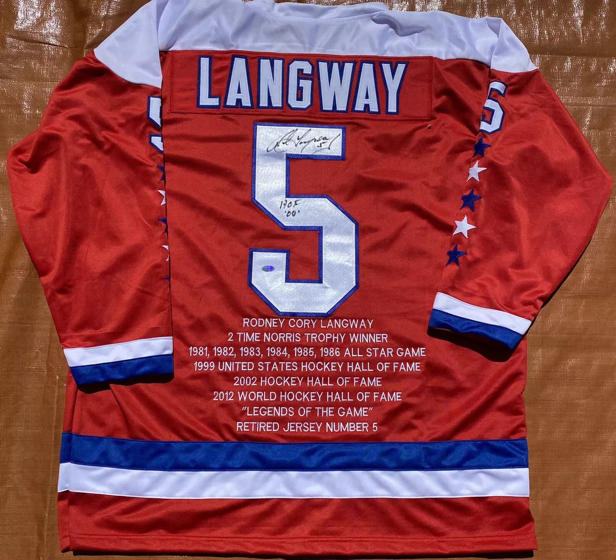 Rod Langway Jersey, Washington Capitals Rod Langway NHL Jerseys