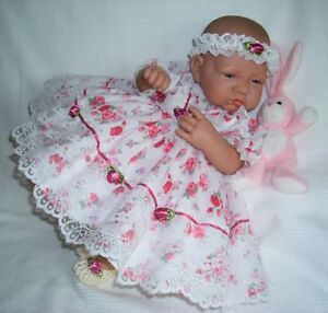 DREAM 0-3 MONTHS BABY WHITE LACE RIBBON FRILLY KNICKERS OR 20-24/" REBORN DOLL