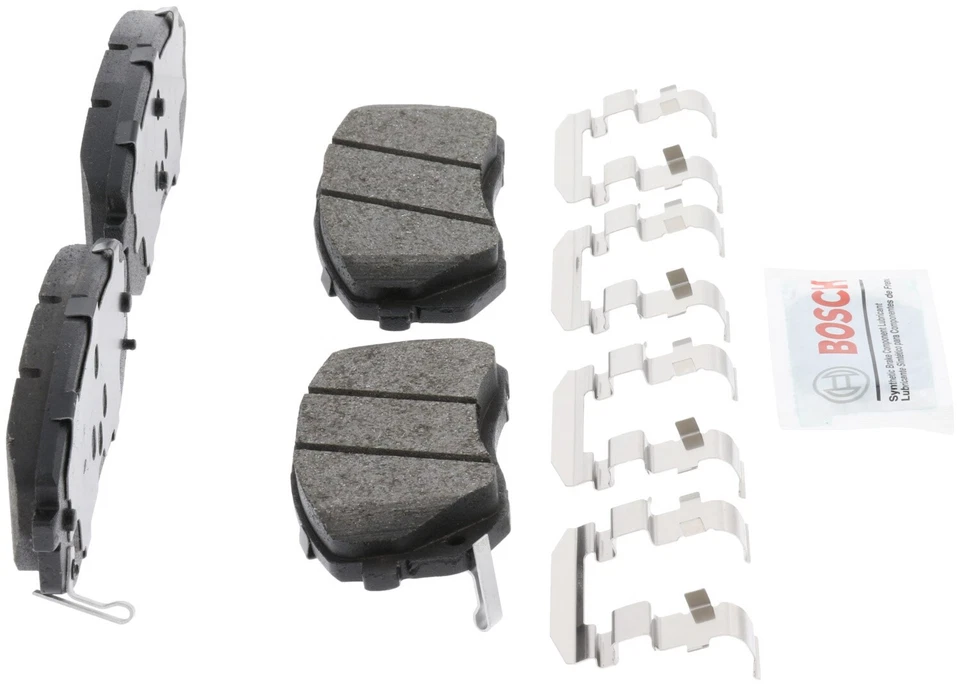 Pastilhas de freio de cerâmica azul Bosch 2011-2016 Kia Sportage com ferragens dianteiras - Imagem 4 de 4