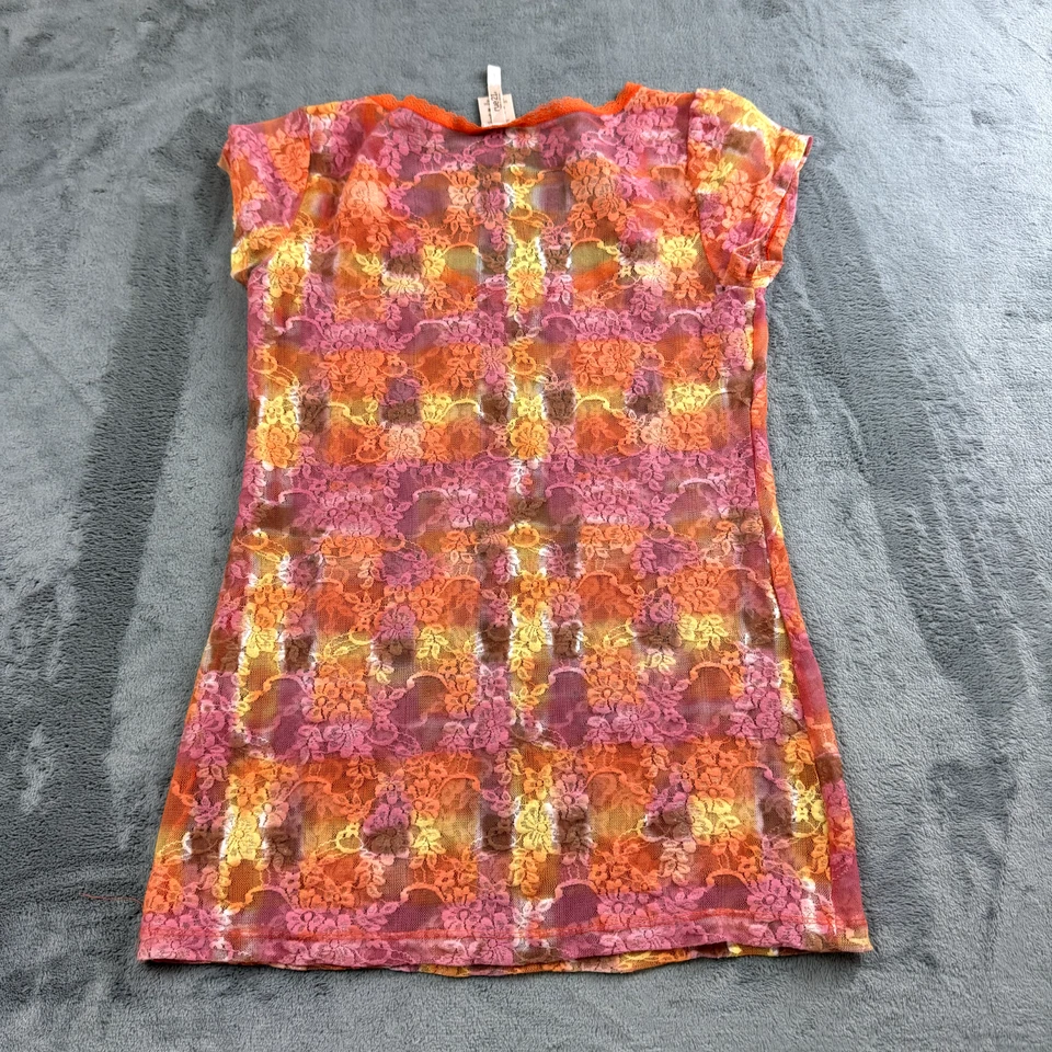 De Colección Rue 21 Top Mujer Talla L Malla Floral Bebé Muñeca Y2k Única Nylon Fairycore Foto 2 de 4