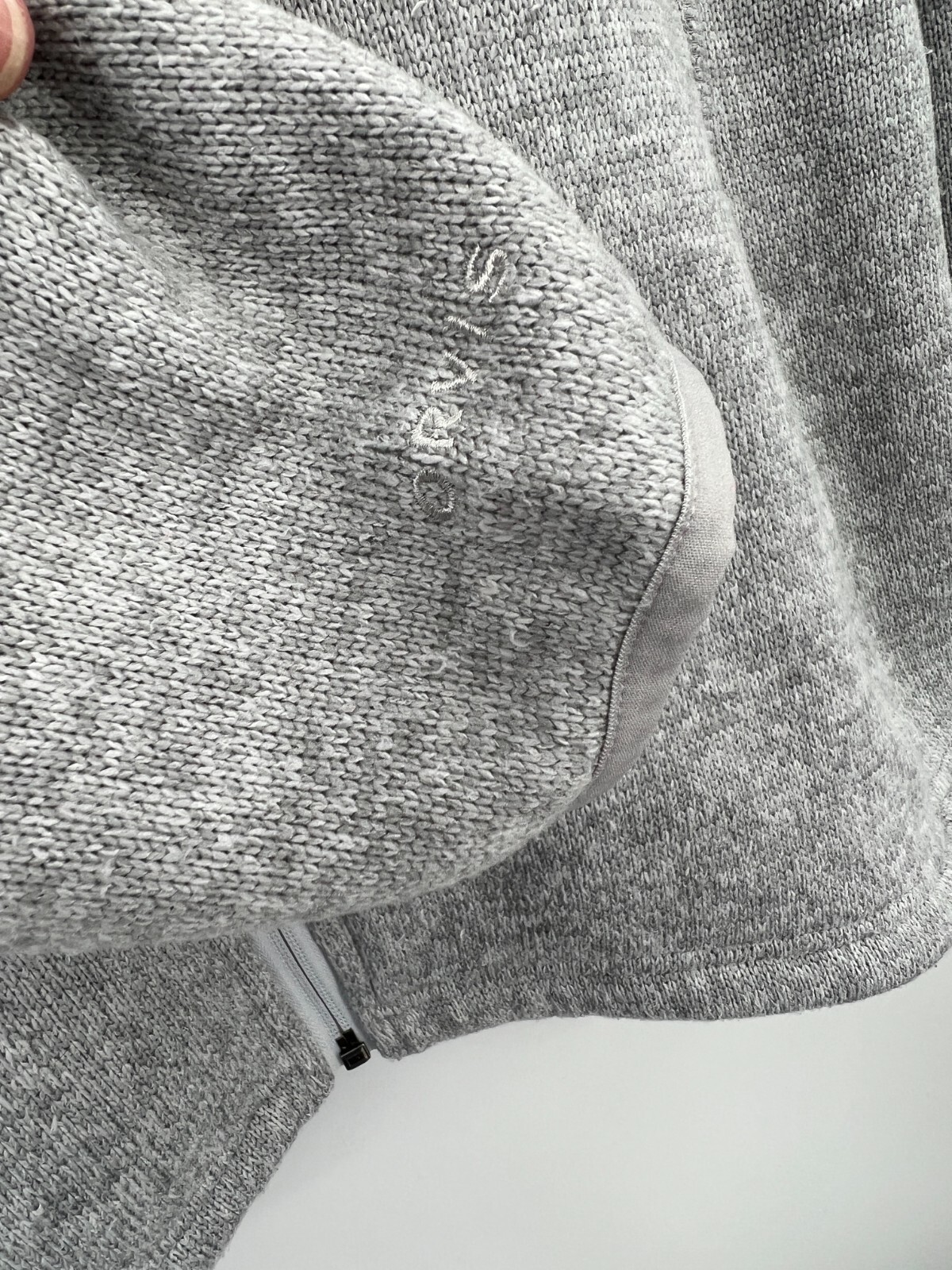 Orvis Light Gray Polyester Soft Full Zip Knit Jac… - image 7