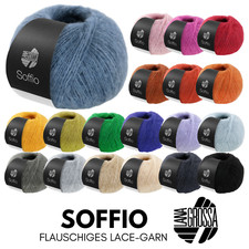 Lana Grossa SOFFIO Flauschiges Lace-Garn - Merino- & Baumwolle m. Kaschmiranteil