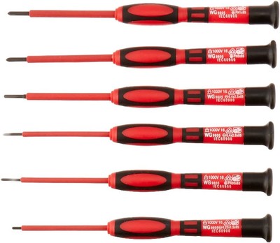 Platinum Tools 19110 6-Piece 1KV Insulated Precision Screwdriver Set