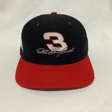 Dale Earnhardt Hat Black Red #3 Snapback NASCAR NUTMEG Made in USA Vintage Hat