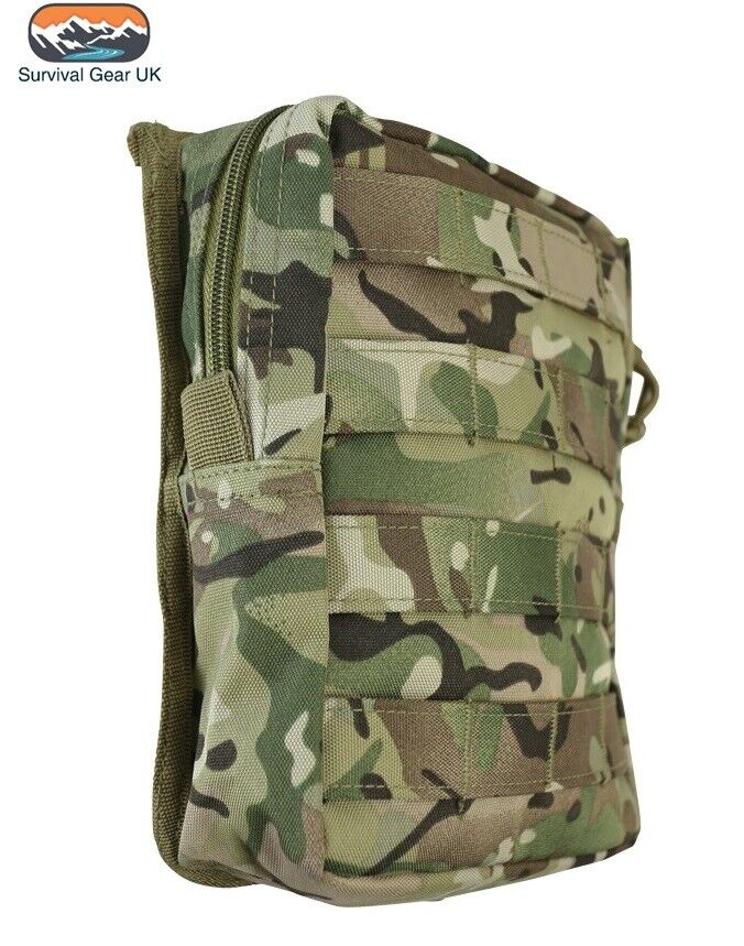 BTP Camo Molle Large Zipped Army Utility Webbing Pouch RAF Security Airsoft