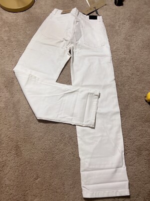 パンツ BURBERRY Women Straight Pants 8107668 C1410 WHITE Burberry womens Straight high Rise White Jeans 29 NWT | eBay