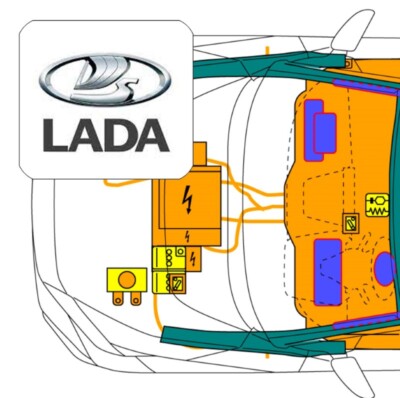 Digital Rescue Card by QR Code, Compatible with Lada 4x4 BA3 - 21214