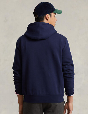 NWT Polo Ralph Lauren Navy Blue RL Monogram Letterman Hoodie NWT Polo Ralph Lauren Navy Blue RL Monogram Letterman Hoodie