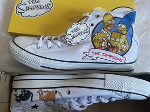 The Simpsons 25th Limited Edition All Star Converse Men's 12 Women 14 New  w/ Box | eBay