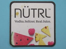 Liquor Distillery Coaster: NUTRL Vodka Seltzer Drink with Real Juice ~ WISCONSIN