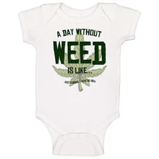 A Day Without Weed Is Like Funny Stoner Weed Baby One Piece