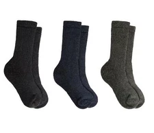 3 Pairs Of Men's Boot Socks Merino Wool Thick Heavy Duty Walking Hiking Sock