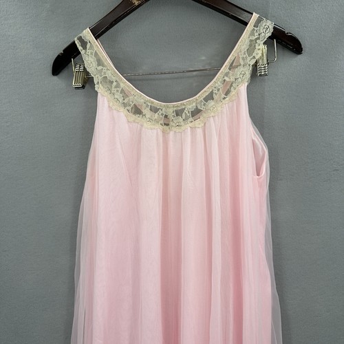 VTG Intime Nightgown Robe Nightgown Womens Small Set Sheer Coquette Retro Pinup - Picture 19 of 24