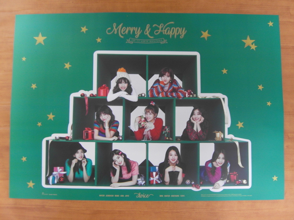 TWICE - Merry & Happy (Merry Ver.) [OFFICIAL] POSTER K-POP *NEW