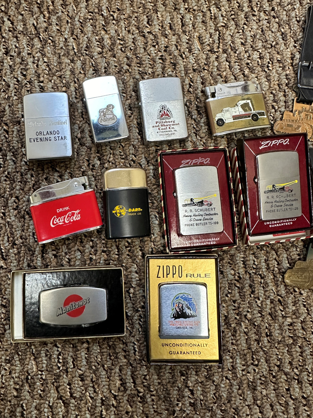 Vintage Zippo Lighters and Luggage Tags LOT eBay
