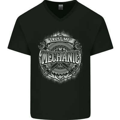Trust Me I'M A Mechaniker Lustig Herren V-Ausschnitt Baumwolle Maglietta