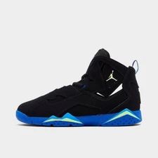 NIB Little Kid Jordan True Flight Black Hyper Royal Photo Blue Barely 343796 074