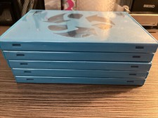 Five Used Genuine Original Nintendo WII U Blue Empty Replacement Game Case