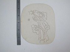 vtg 1960s 1970s Tattoo acetate stencil Snake and Shooting Star signed SN2