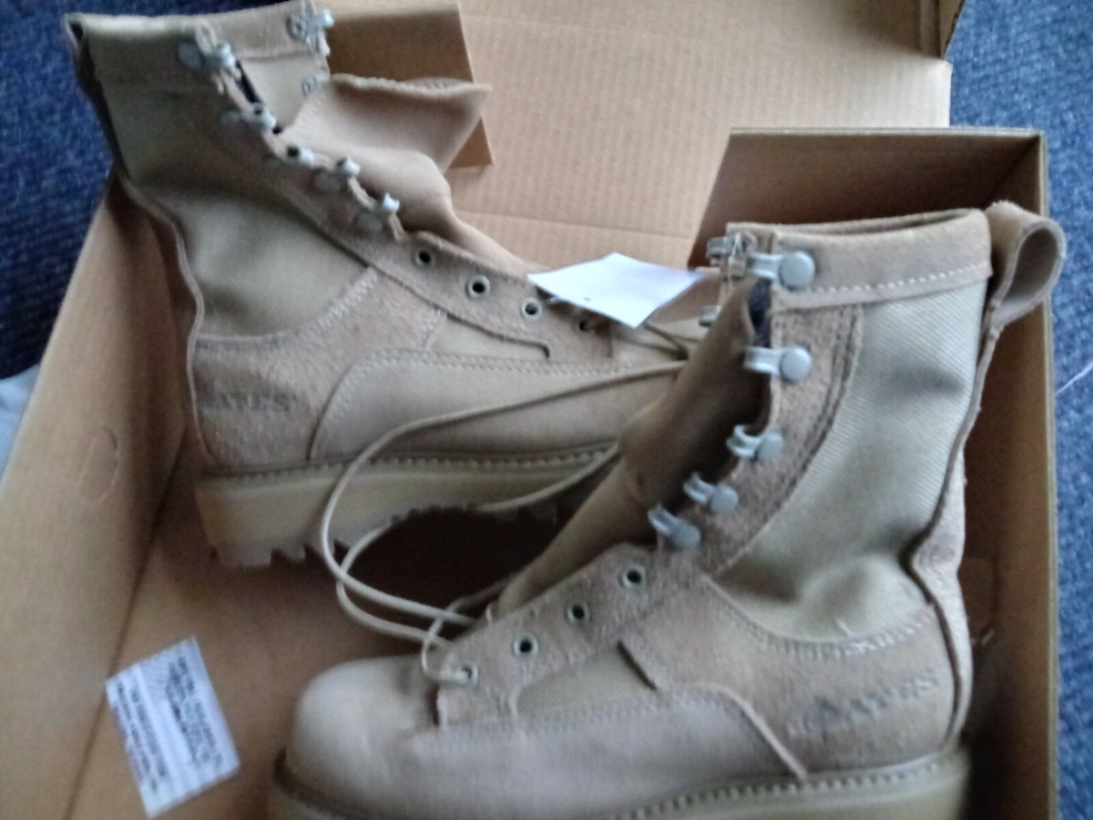 Bates Boots Mens Size 13.5 Tan Gore Tex Combat Flight Military US Army E30500C Bates Gore-Tex Military Combat Desert Tan Boots 03-D-0321  main image 3