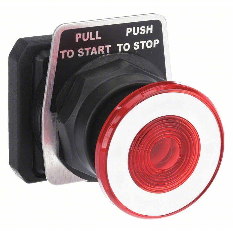 Dayton Push Button, 30Mm, Push/Pull, Mushroom, Rd | eBay