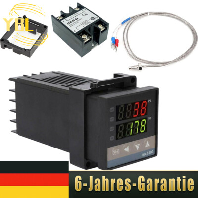 REX-C100 Digital PID Temperaturregler Thermoelement 0~1300  Alarm Relais Ausgang