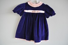 Vintage Dress size 4T Blue Velvet Just Adorable made in USA