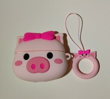 Pig Airpod Case With Key Ring Silicone Shock Proof