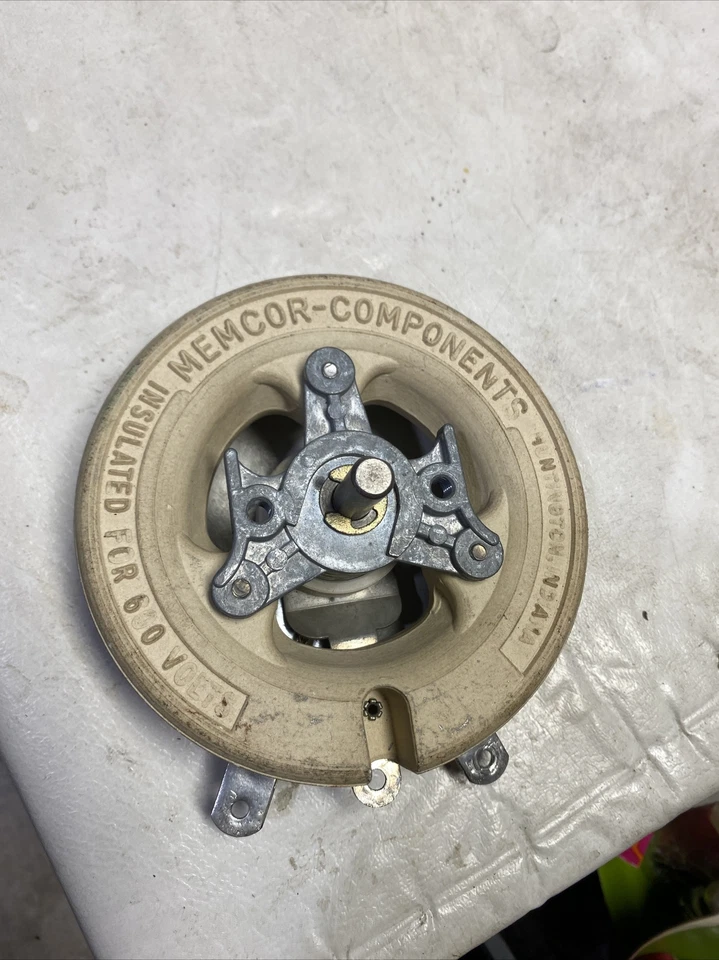 Memcor - Potenciómetro Reostato Componente 3 OHM 8.66 8219 Aislado Para 600 Voltios Foto 3 de 4