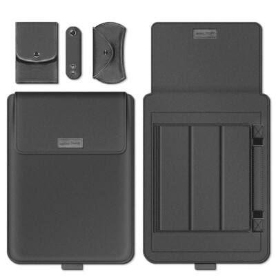 Laptop Sleeve w/Pencil Slot Kickstand for MacBook Pro Air 13.3 15.6 Case Cover