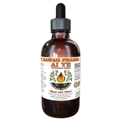 Ai Ye (Artemisia Vulgaris) Tincture. Alcohol-Based. Hawaii Pharm.