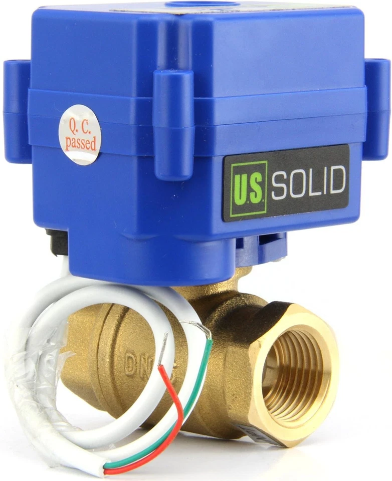 1/2 Inch Motorized Brass Ball Valve - 9-24V AC/DC, Quick Open/Close Feature - Image 4 of 4
