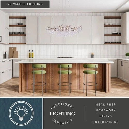 VAXCEL H0231 Rainier 6 Light Linear Chandelier - Picture 5 of 8