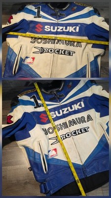 VTG Joe Rocket Suzuki GSX-R Yoshimura Leather Motorcycle Jacket Sz