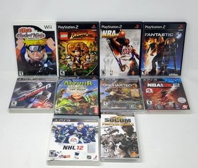 Lot of 10 Wii, PS2, PSP, PS3 Games (Need for Speed, NBA, SOCOM, etc.) TESTED
