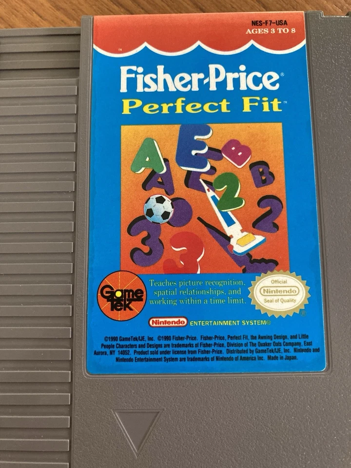 NES ~ FISHER PRICE PERFECT FIT ~ Nintendo NES-F7-USA Game Cart + Manual NTSC - Image 3 of 4