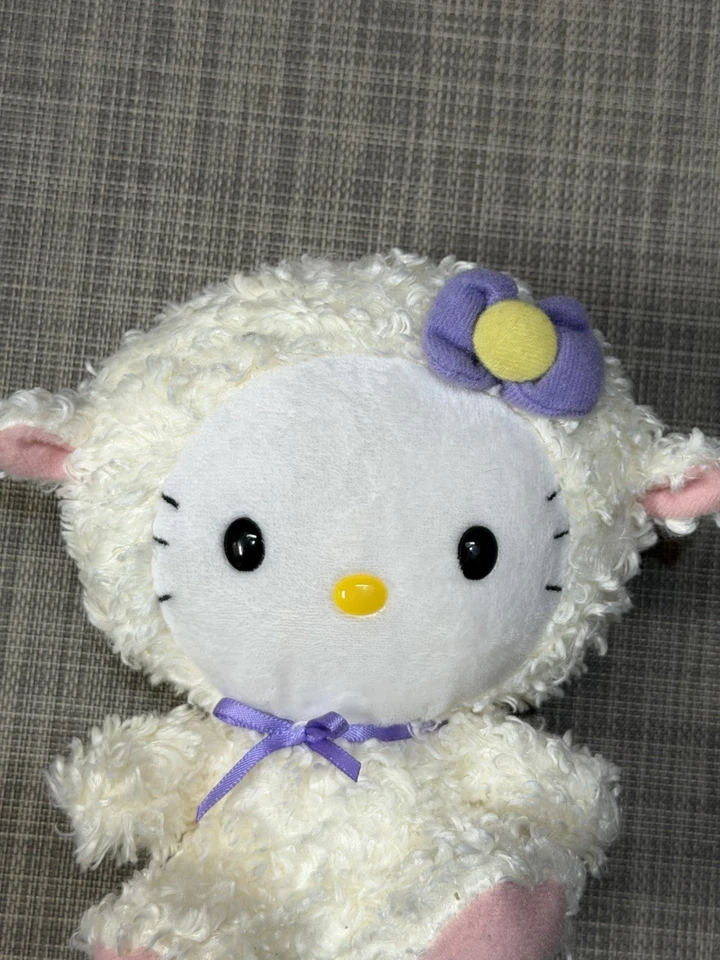 Hello Kitty Sanrio Ty Easter Lamb Sheep Costume Outfit and Bunny Plush Lot 6" - Image 3 of 4