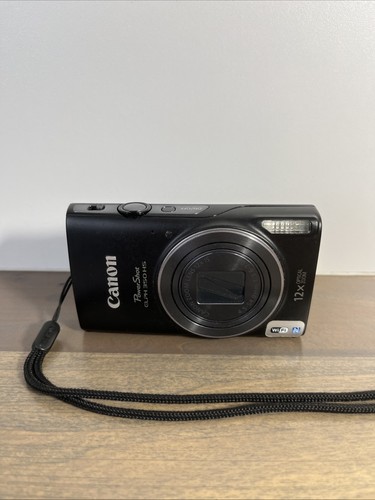 Canon PowerShot ELPH 350 HS/IXUS 275 HS Black 20.2MP Digital Camera Wi-FI Tested - Foto 2 di 20